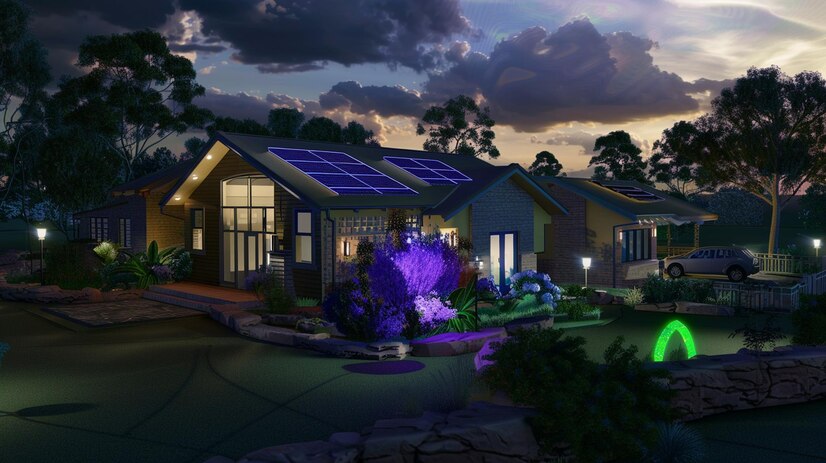 solar LED home lighting system